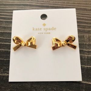 Kate Spade gold bow studs